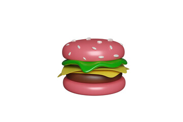 hamburger on a white background
