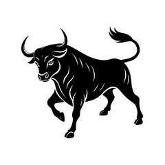 Obraz premium Bull silhouette 