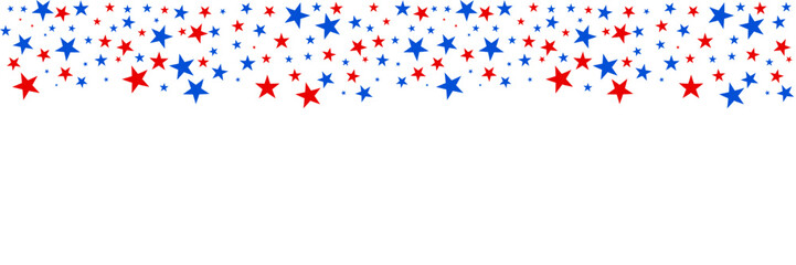 Obraz premium Blank background with blue and red stars icon