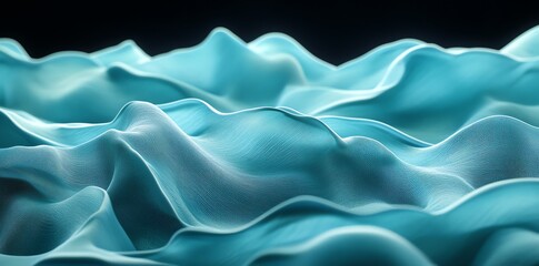 Obraz premium Abstract blue wavy fabric background.