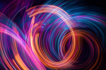 Obraz premium Abstract Light Trails: A Psychedelic Journey
