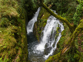 Cascada de Santa Leocadia de Mazaricos en Galicia