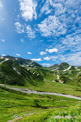 Fototapeta premium 剣御前小屋へ続く登山道から望む立山連峰 富山県立山町