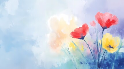 Obraz premium Colorful abstract flower texture illustration poster background