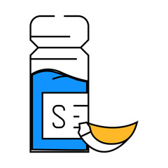salt garlic line icon vector. salt garlic sign. isolated symbol illustration