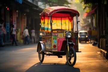 Transportation automobile rickshaw clothing.