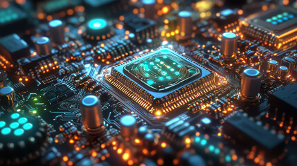 Obraz premium electronic circuit board