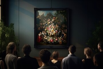 Obraz premium Painting audience adult art.
