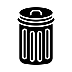 Trash can glyph icon
