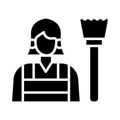 Maid glyph icon