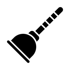 Plunger glyph icon