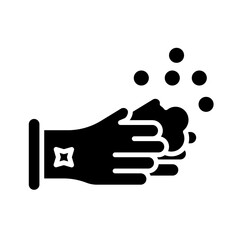 Washing hands glyph icon