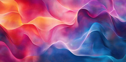 Obraz premium Abstract digital painting of colorful flowing lines.