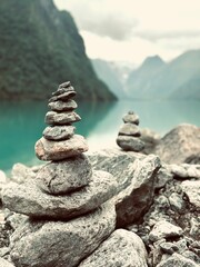 stack of stones on Norway