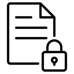 Encryption Cyber Security icon illustration 