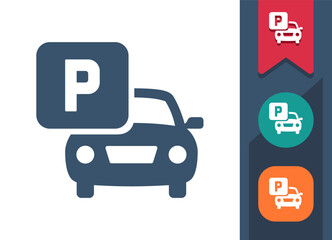 Parking, Car Park Icon