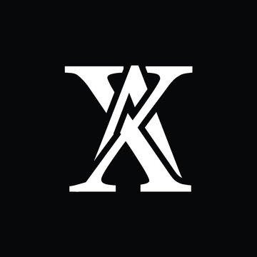 AX letter logo concept isolated on white background. XA Logo