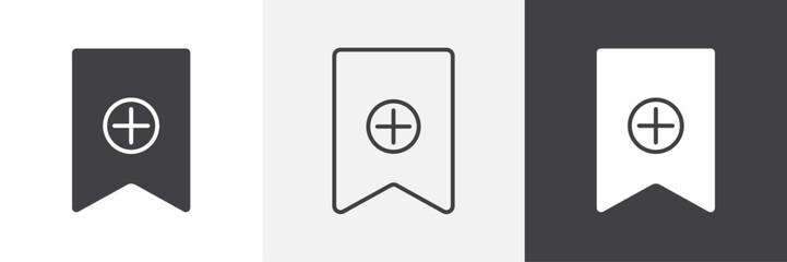 Bookmark add icon. for web ui designs