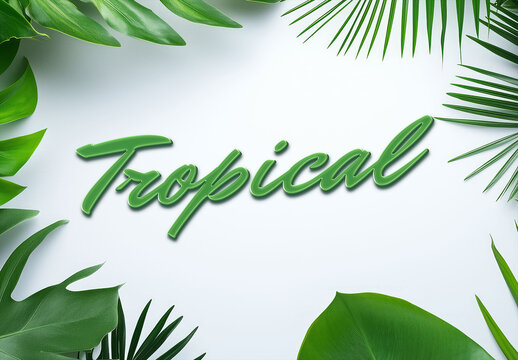 Text Effect Tropical with Generative AI