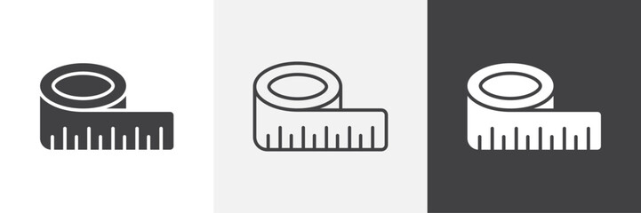 Meter tape icon. for web ui designs