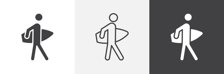 Surfer icon. for web ui designs