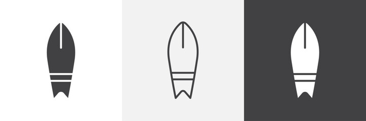 Surf board icon. for web ui designs