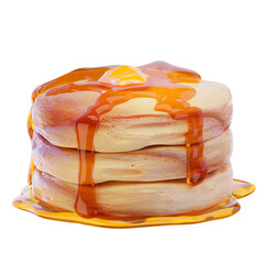 Pancakes 3d render icon