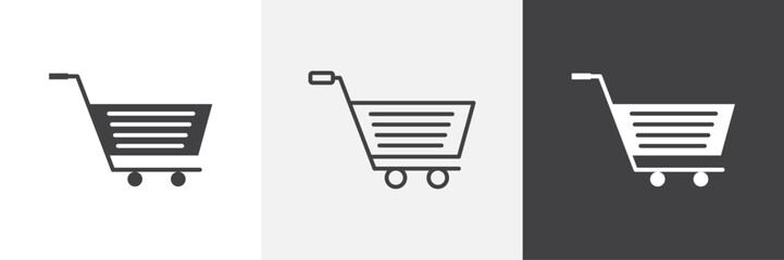 Shopping basket icon. for web ui designs