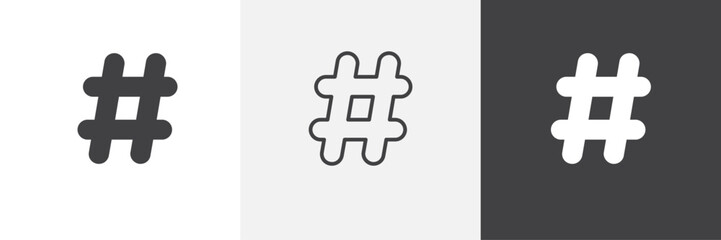 Hashtag icon. for web ui designs