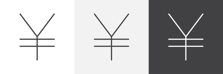 Yen icon. for web ui designs