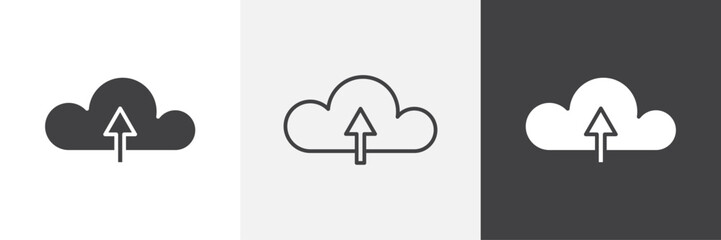 Cloud upload icon. for web ui designs