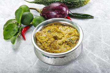 Indian cuisine - pork masala sauce