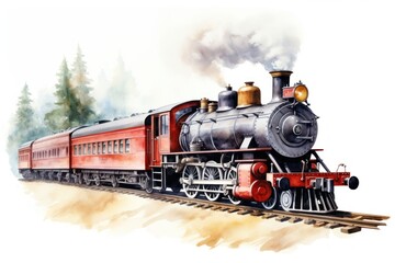 Obraz premium Train locomotive vehicle railway.