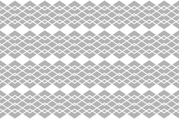 geometric seamless pattern with rhombus and ornaments on gray backdrop. vector illustration 