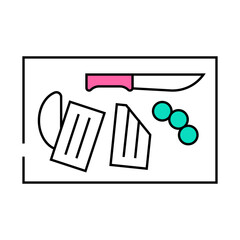 plasticine modeling kid leisure line icon vector. plasticine modeling kid leisure sign. isolated symbol illustration