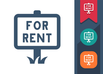 Real Estate Sign, For Rent Icon