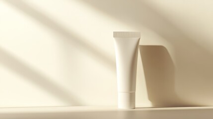 Cream Tube Mockup on a Light Background