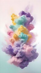 Fototapeta premium Smoky abstract colorful background.