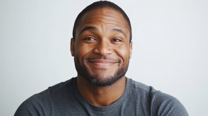 Obraz premium Cheerful Man Beaming with Happiness