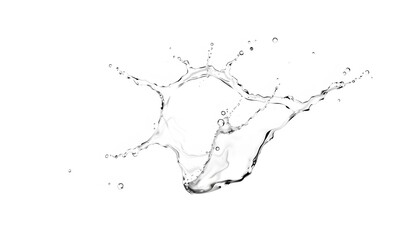 Fototapeta premium Dynamic Splash of Water on Clean White Background