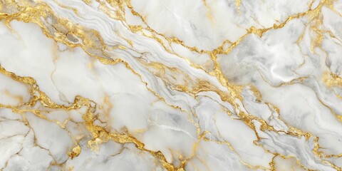 Fototapeta premium Abstract white and gold marble background with modern texture