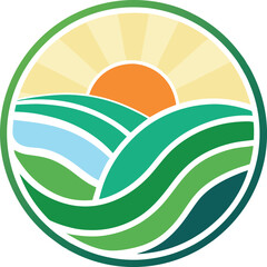 SunSet Logo Stock Illustrations