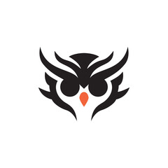 black and white owl logo
