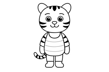 A cat baby cartoon logo icon vector illustration.