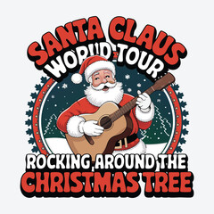 T-Shirt Design Retro Winter Christmas Vector