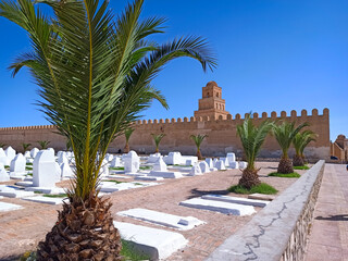 Tunisia, 2024. The cemetery at the Great Mosque of Kairouan, also known as The Mosque of Uqba,