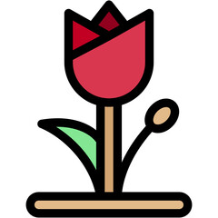 Vector Icon Tulip, Plant, Blossom, Spring, Nature