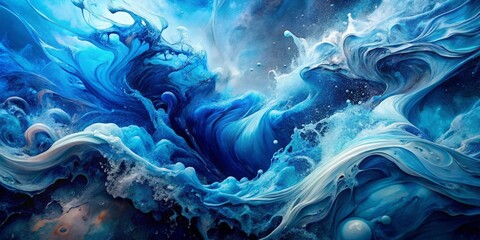 Immerse your creative projects in a striking blue fluid art background with rich grunge textures, adding an expressive touch that elevates your