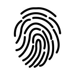 Fingerprint glyph icon