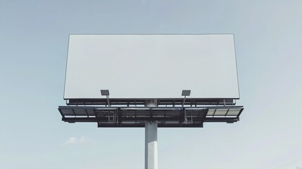 A large billboard mockup with realistic lighting and shadows on a pure white background.